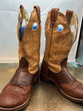 Boulet man 8.5 bullhide leather cowboy boots